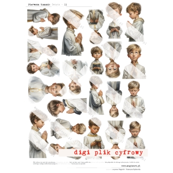 Zestaw - 11 arkuszy - Pierwsza Komunia Święta 2026