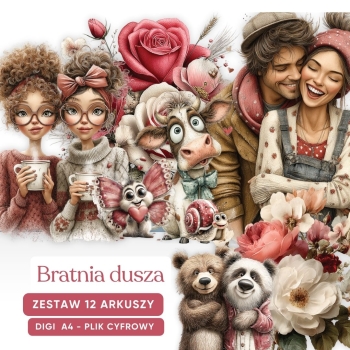 Zestaw - 12 arkuszy - Bratnia Dusza