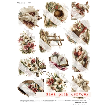 Zestaw - 12 arkuszy - Wielkanoc