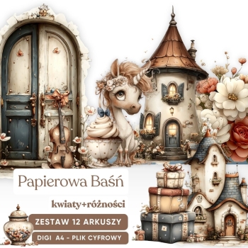 Zestaw - 29 arkuszy - Papierowa Baśń - KOMPLET