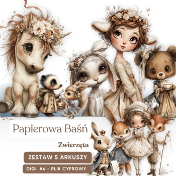 Zestaw - 29 arkuszy - Papierowa Baśń - KOMPLET