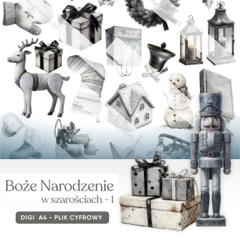 Boże Narodzenie - w szarościach - 1
