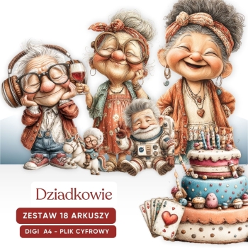 Dla Babci i dla Dziadka - Zestaw - 18 arkuszy